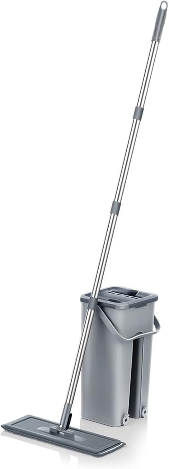 Mops For Cleaning Floors 1pc Hand Free Flat Floor Mop And Bucket Set For Professional Home Floor Cleaning System With Washable Microfiber Pads for Hardwood Beauty Comes