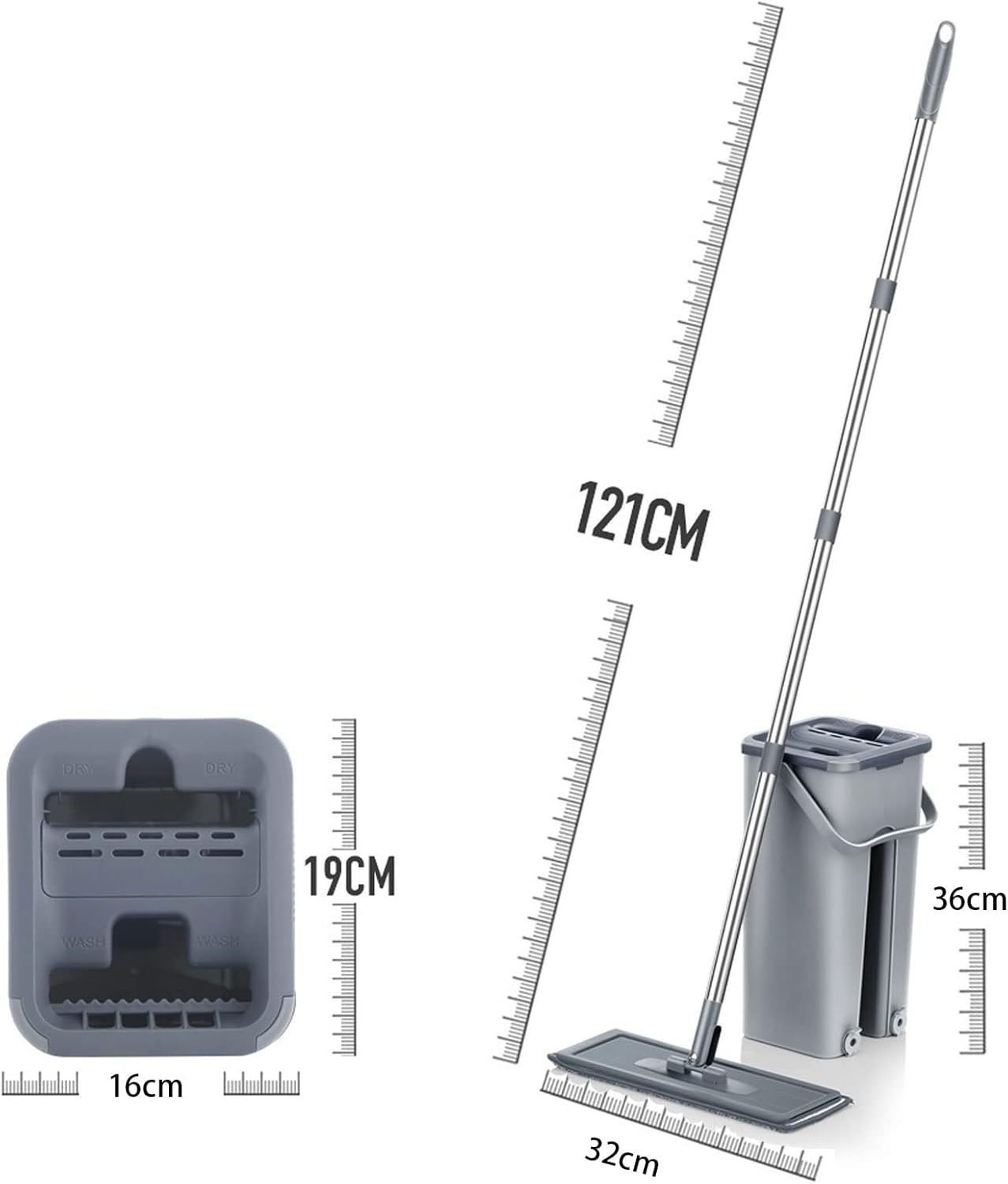 Mops For Cleaning Floors 1pc Hand Free Flat Floor Mop And Bucket Set For Professional Home Floor Cleaning System With Washable Microfiber Pads for Hardwood Beauty Comes