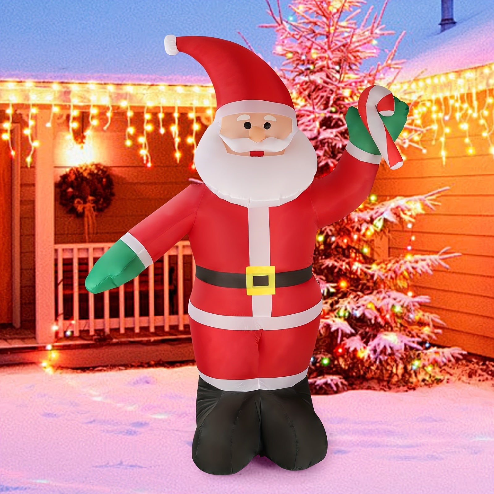 1 Pc 6FT Inflatable Christmas Santa Claus With LED Lights