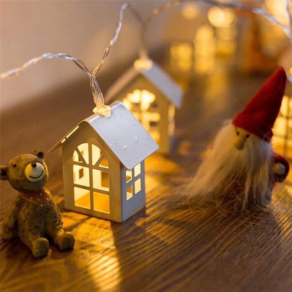 Christmas House Style Fairy Tale Lamp LEDNavidad Noel Natal Holiday Decor Christmas Decoration Home Atmosphere Decor Supplies Nuvio
