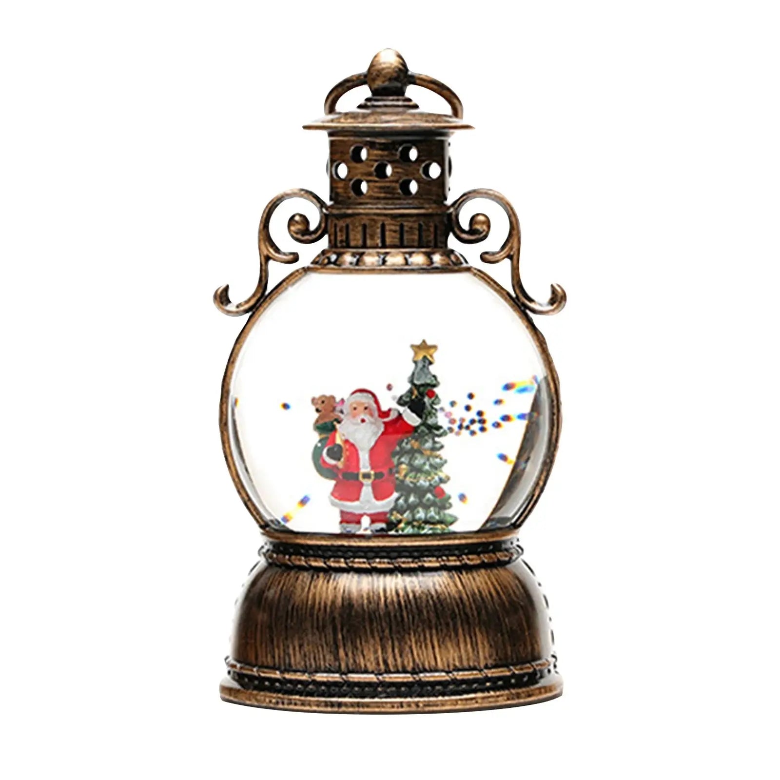 Christmas Snow Scene Night Light Crystal Ball Christmas Decoration Jesus Snowman Santa Claus Snow Scene Ornaments Christmas Gift Nuvio
