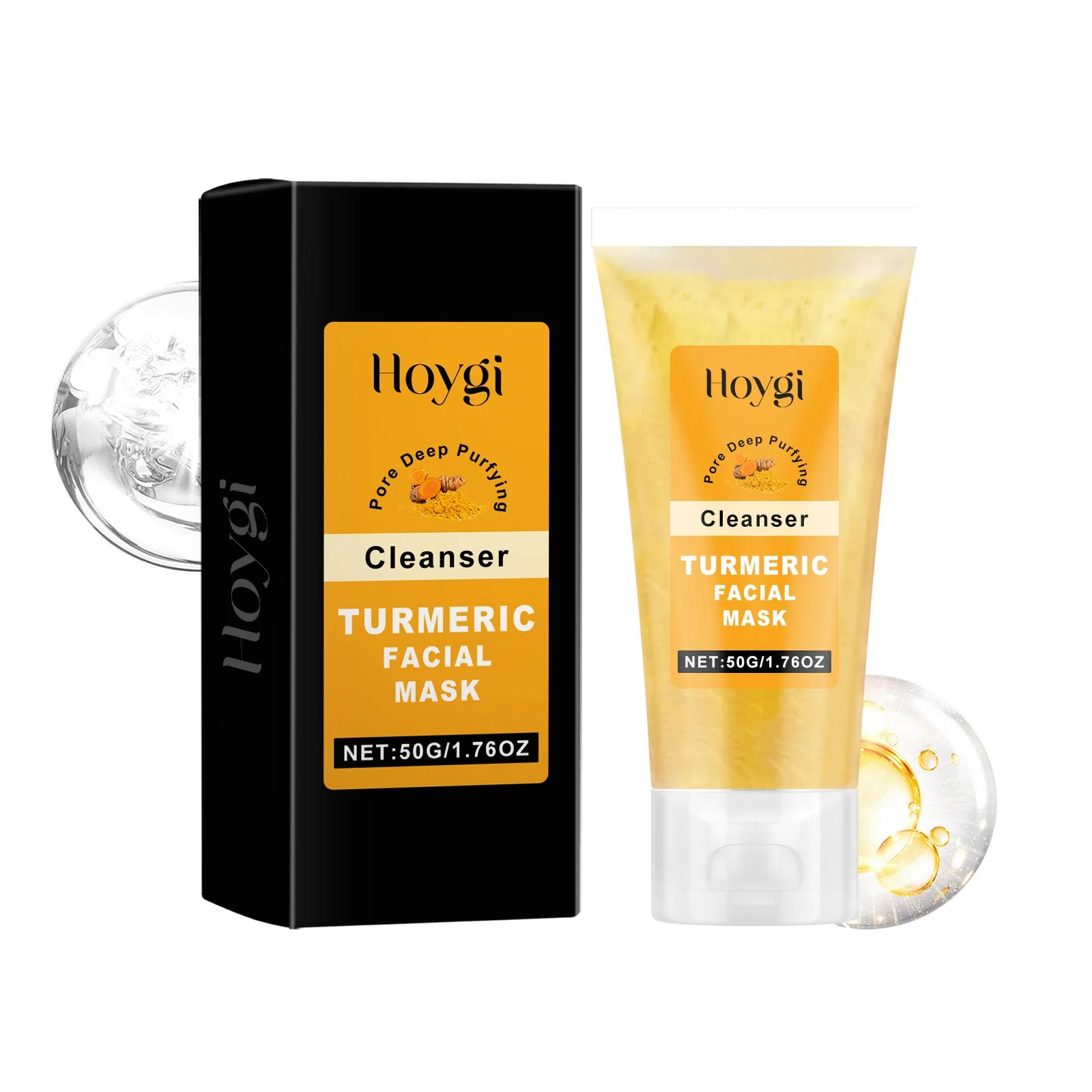 Turmeric Cleanser Oil Control Dark Spot Removal Anti Acne Deep Cleansing Shrink Pore Brightening Moisturizing Vitamin C Cream