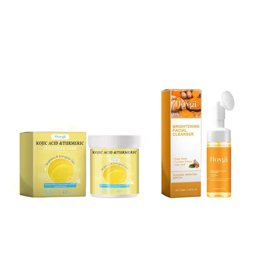 Turmeric Cleanser Oil Control Dark Spot Removal Anti Acne Deep Cleansing Shrink Pore Brightening Moisturizing Vitamin C Cream