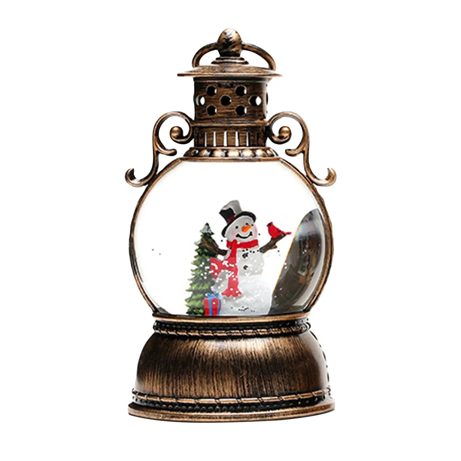 Christmas Snow Scene Night Light Crystal Ball Christmas Decoration Jesus Snowman Santa Claus Snow Scene Ornaments Christmas Gift Nuvio