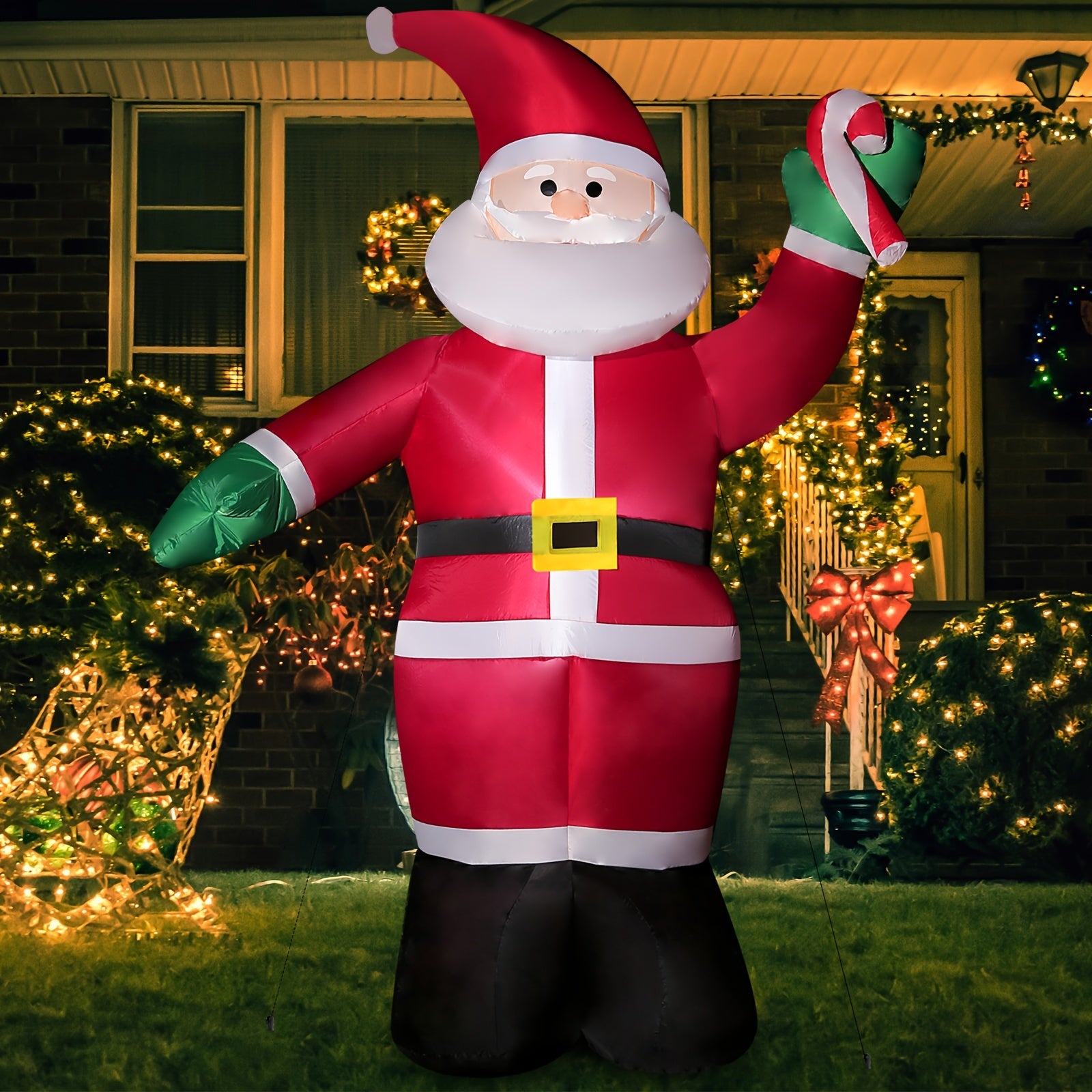 1 Pc 6FT Inflatable Christmas Santa Claus With LED Lights