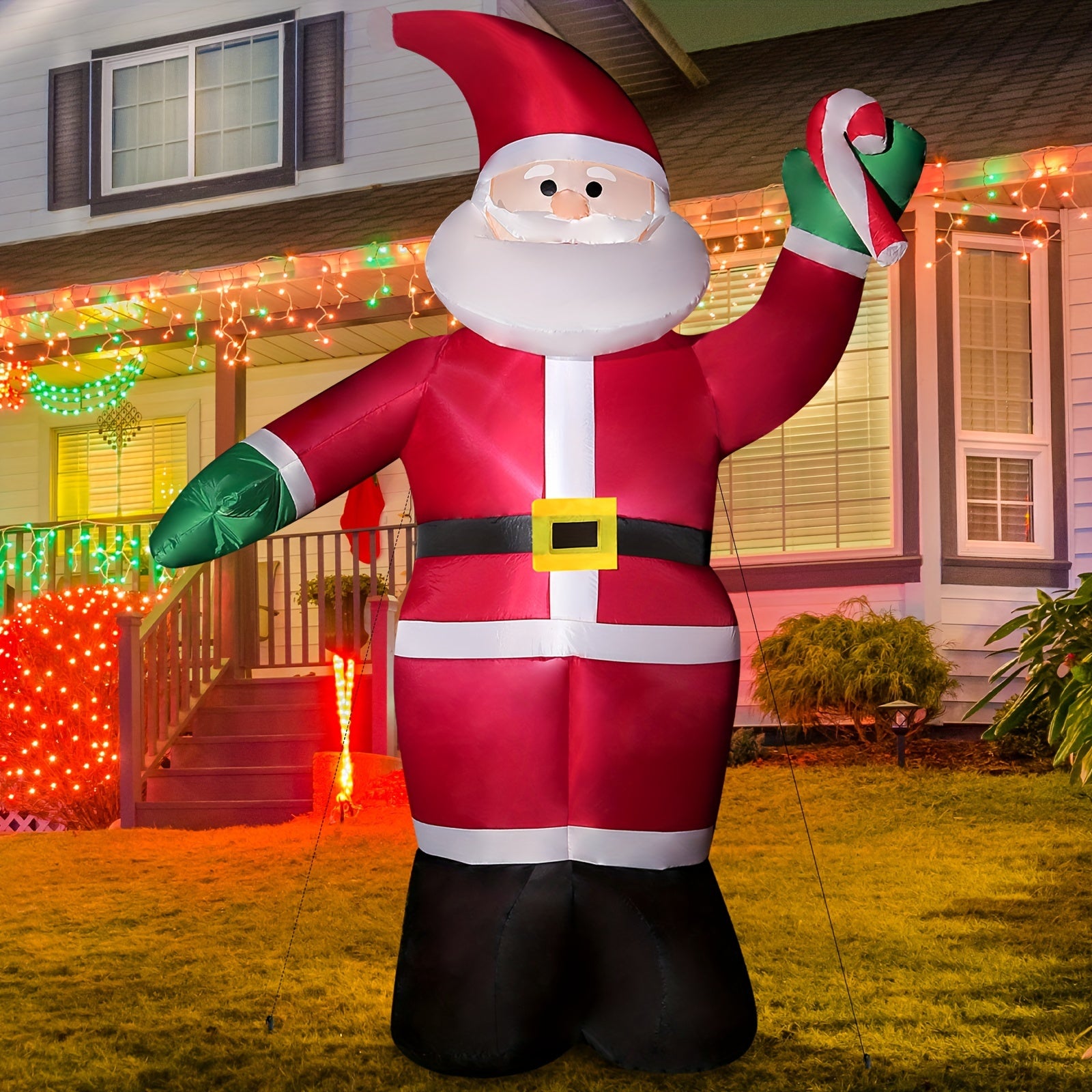 1 Pc 6FT Inflatable Christmas Santa Claus With LED Lights